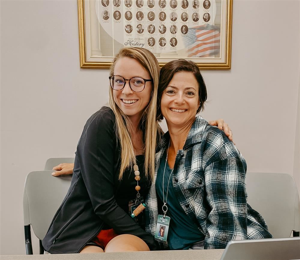 Mrs. Behen and Mrs. Farrington